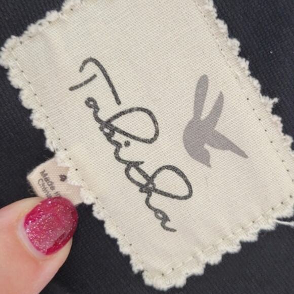 Anthropologie Tabitha Womens Size 4 Mini Dress Sleek Modern Goth Whitchy Dress - Picture 7 of 7